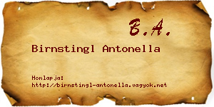 Birnstingl Antonella névjegykártya